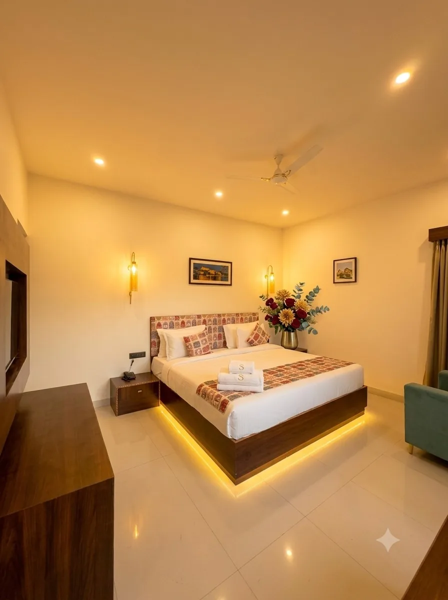 Mewar Resort Private Pool Villa bedroom